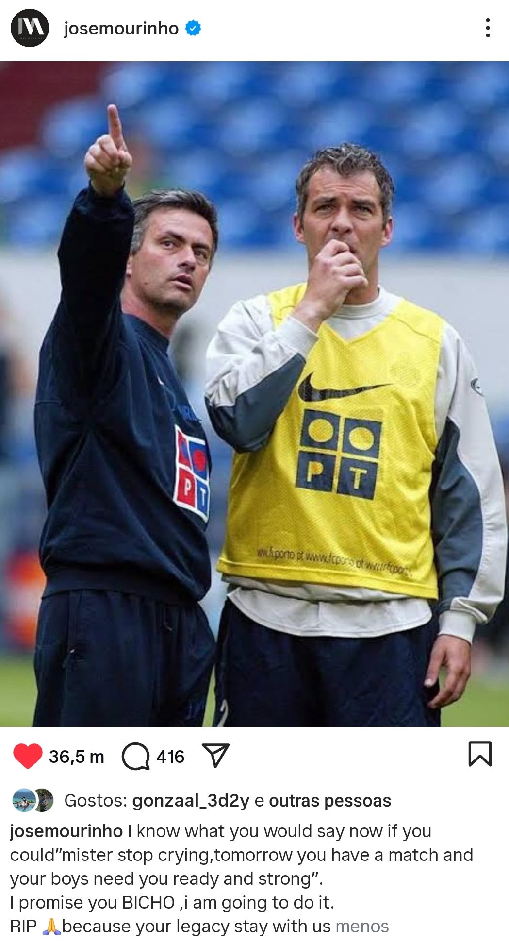 Mourinho nghẹn ngào tưởng nhớ Jorge Costa