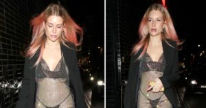 Lottie Moss tỏa sáng với đầm xuyên thấu tại lễ ra mắt phim